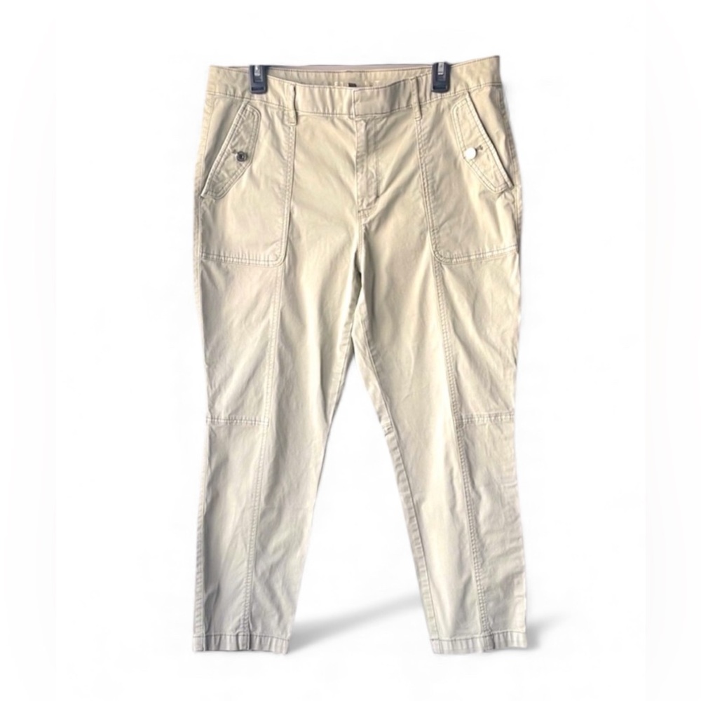 White House Black Market Tan Cargo Jumpsuit Relaxed Fit - Picture 1 of 10
